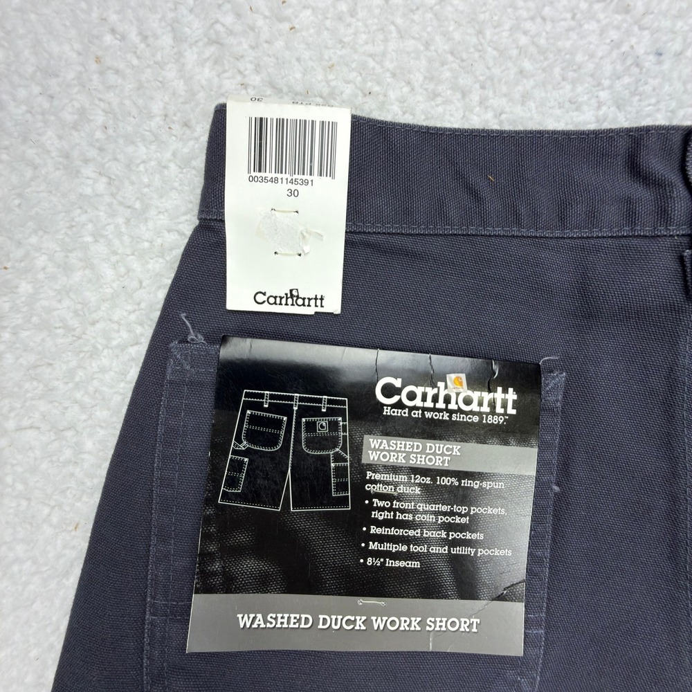 Carhartt Washed Duck Work Shorts Mens 30 B25 PTB Petrol Blue NWT NOS